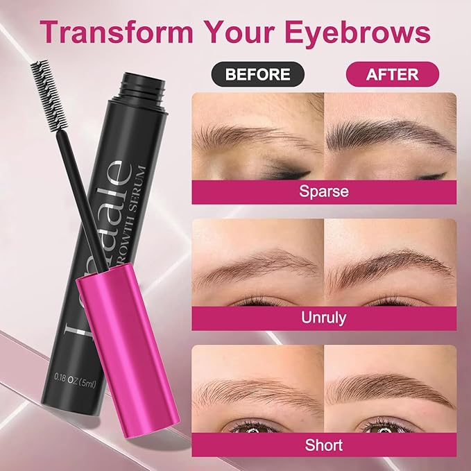 Eyebrow Growth Serum - Advanced Eyebrows Growth Enhancing for Women - Eye Brow Serum for Growth Thicker, Fuller, Naturally Beautiful Brows - 5mL