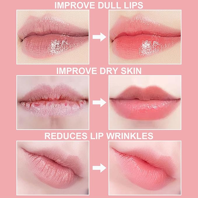 3Pcs Lip Balm Honey Pot with Stick, Honey Strawberry Apple Moisturizing and Hydrating Sleeping Lip Mask, Day and Night Repair and Care, Improve Lip Color, Reduce Lip Lines (SET A)