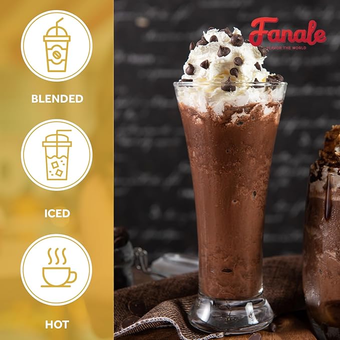 Fanale Premium Ice Mocha Bubble Tea Flavoring Powder | Perfect for Baking, Smoothies, Desserts and Drinks | Instant Flavoring Powder for Boba Milk Tea - 2.2 Pounds (Pack of 20)