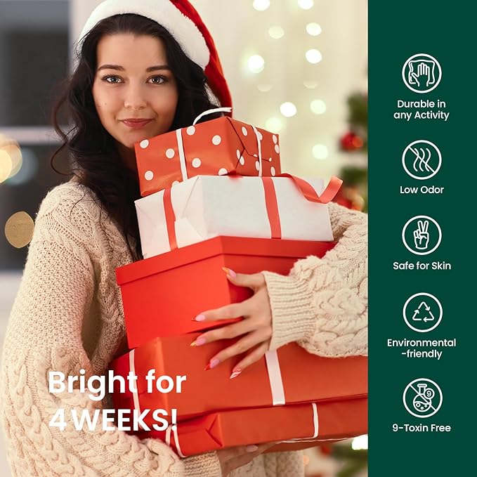 Beetles Glitter Gel Nail Polish, 6 Colors Red Green Gel Nail Polish Set Soak Off Uv LED Nail Lamp Reflective Glitter Nail Art DIY Home Nails Manicure Gifts for Women Her Girls