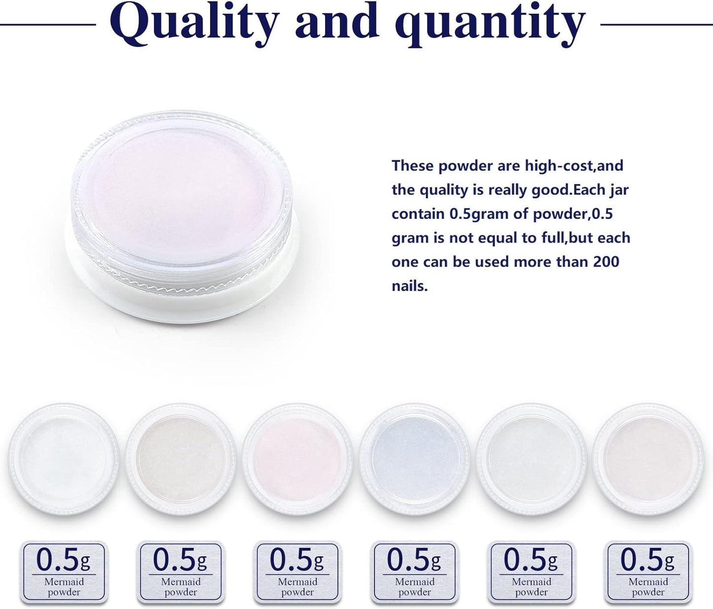 Artdone 6pcs Chrome Nail Powder White Pearl Unicorn Mermaid Aurora Nail Powder,Iridescent Chameleon Effect Nail Color Metallic Mirror Chrome Powder Kit for Nail Art Gel Polish kit