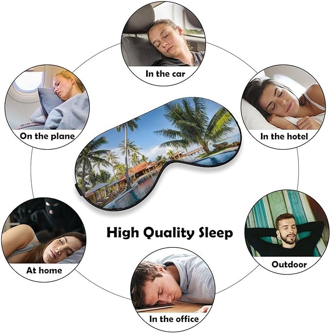 Custom Personalized Sleep Eye Mask Add Any Photo Text Logo Design Your Own Soft Blindfold Eyemask Blackout Eye Cover for Men Women Home Travel Offices, Yellow, 8.1"x4.1"