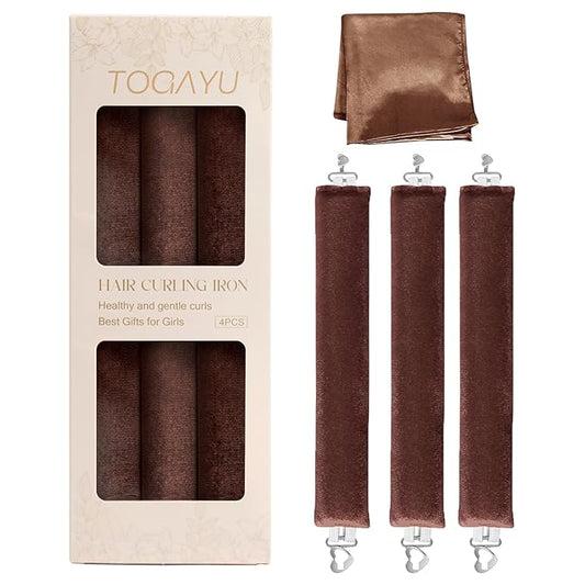 Heatless Curls, Heatless Curls Overnight Hair Care Set - Jumbo Velvet Hair Curlers to Sleep In, Soft Heatless Curling Rods for All Hair Types