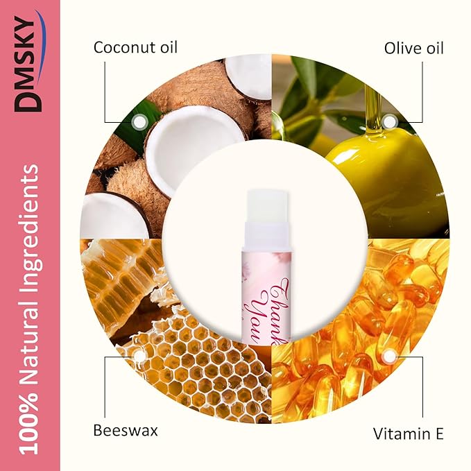 DMSKY 60 Pcs Wedding Bridal Shower Lip Balm Bulk, Bachelorette Souvenir & Baby Shower Favors, Wedding Party Favors for Guests, Thank You Gifts for Women Coworker Staff