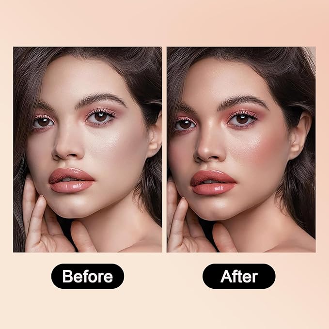 Baked Powder Contour Makeup, Brighten Bronzer Powder, Highlighter Bronzer Glow Palette, Cruelty Free Shimmer Bronzing Powder to Use For Contour Make up, Natural Finish & Easy to Use #001