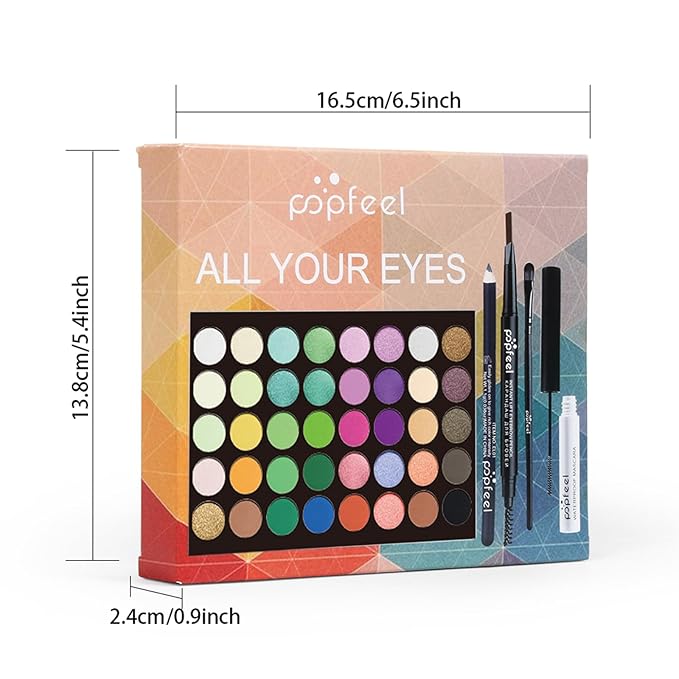 All in One Makeup Kit for Women Full Kit Girls Makeup Gift Sets Xmas Essential Bundle Include Eyeshadow Palette Lipstick Blush Concealer Eyeliner Mascara Foundation Brush Eyebrow Pencil