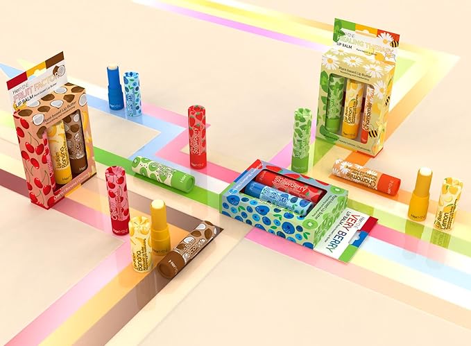 HerMINE Lip Balm Plant-based Lip Butter 3 Pack Nourishing Moisturizing LipBalm LipButter Long Lasting Delicious Flavors Intense Hydration