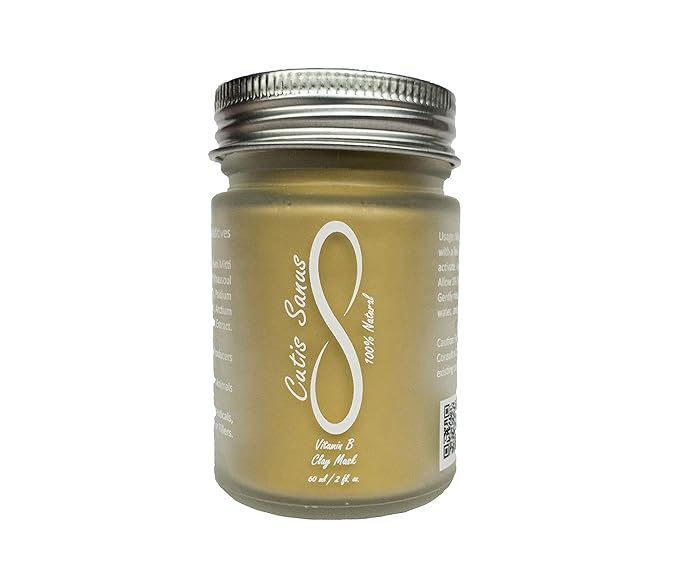 100% Natural Vitamin B Clay Exfoliating Face Mask 120g All Clay & No Water