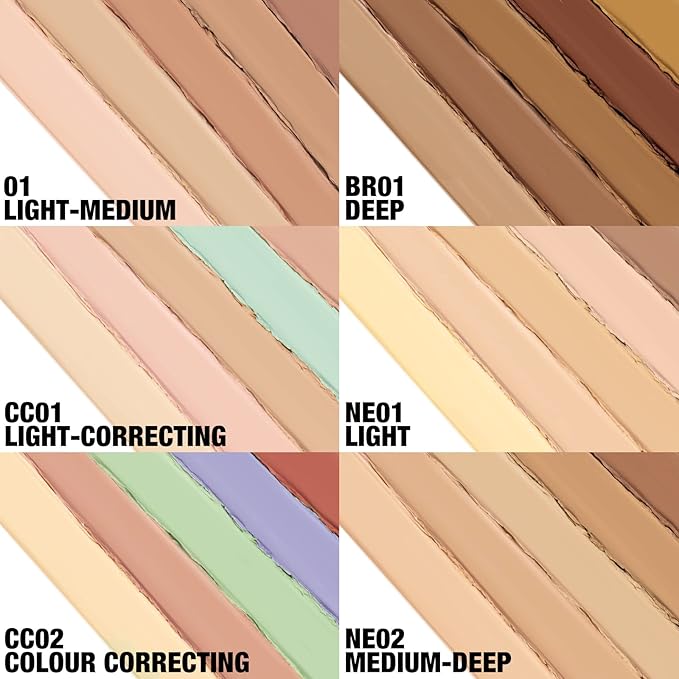 FOCALLURE #GoldenAge 5 in 1 Multi Uses Concealer Palette, 5 Colors Correcting Conceal Palette, Camouflage Contour Palettes for Dark Circles, Face Contouring Highlighter Pallet, BR01 DEEP