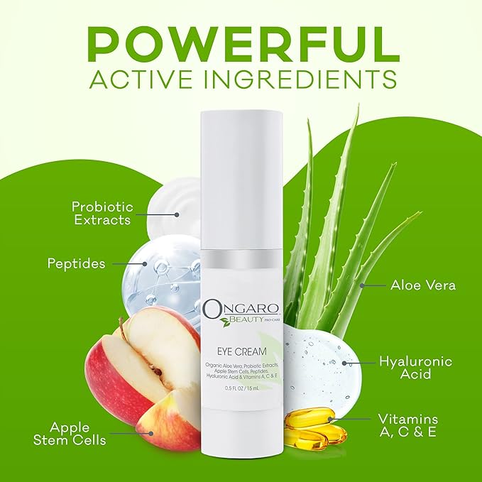 Eye Wrinkle Cream for Women - Organic Anti-Aging Dark Circles Under Eye Treatment - Under Eye Cream for Puffiness and Bags Under Eyes, Crow's Feet- Hyaluronic Acid, Vitamins A, C & E