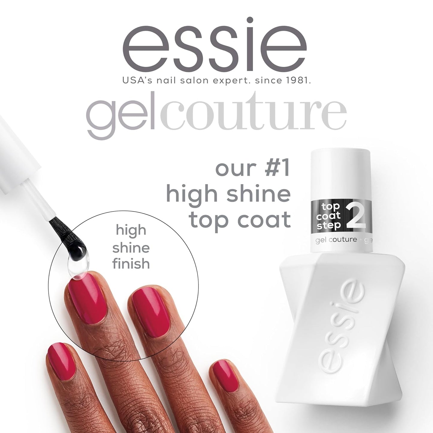 Essie Gel Couture Longwear Top Coat Duo Set, Glossy High Shine Chip-Resistant Gel-Like Top Coat, Gifts For Women And Men, 0.92 Fl Oz
