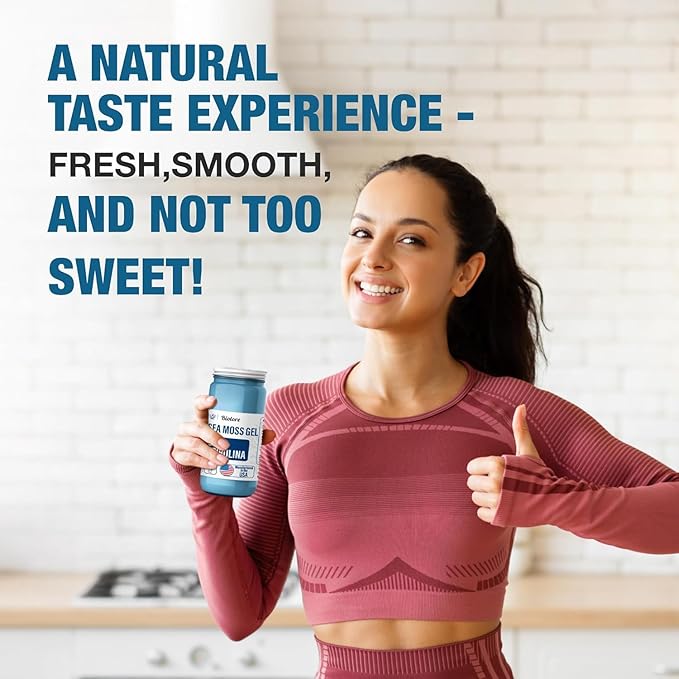 Biolore Sea Moss Gel - Blue Spirulina 16oz, Wildcrafted Irish Seamoss with Essential Vitamins & Trace Minerals, Vegan Superfood Made in USA