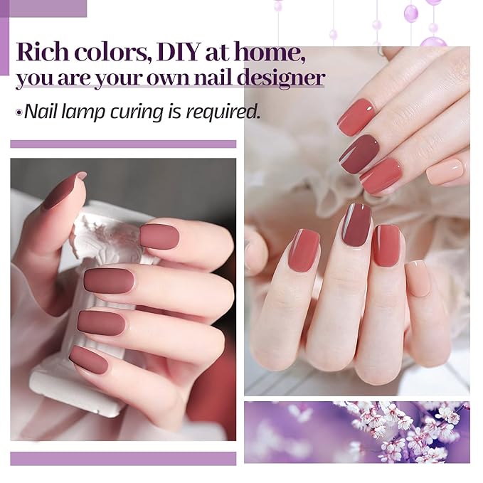 JODSONE 32+4 Pcs Gel Nail Polish Kit Soak Off Gel Polish Set Glitter Gel Nail Kit Nail Art Salon DIY at Home Manicure Kit