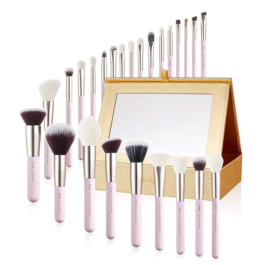 Jessup Makeup Brushes Set Professional Makeup Brush Eyeshadow Blending Powder Foundation Blusher Concealer 25pcs with Cosmetics Storage Box, Blushing Bride T295
