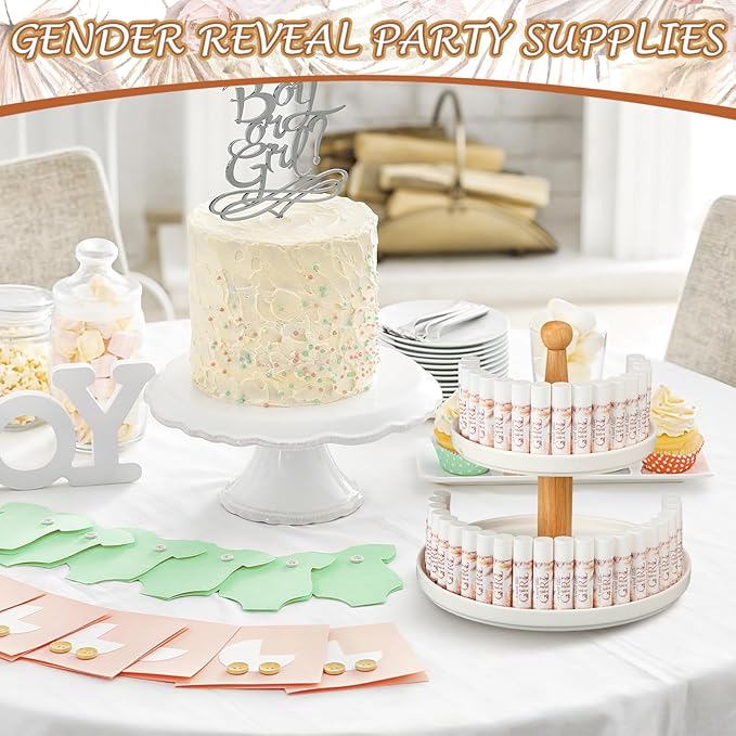 50 Pack Boho Baby Shower Lip Balm Party Supplies Bulk for Girls Guests Boys Baby Shower Gifts Neutral Gender Reveal Favors Prizes Souvenirs Winners Thank You Appreciation Gifts