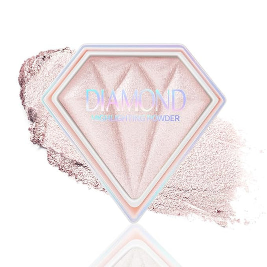 Boobeen Highlighter Makeup Palette, Baked Highlighter Bronzer Powder Palette, Shimmer Illuminator Contour Highlighter Powder for Face, Pearl Shine Shades Waterproof Long Lasting