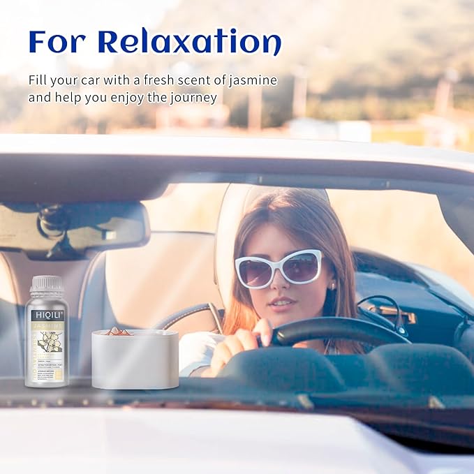 HIQILI 16 Fl Oz Jasmine Essential Oil, 100% Pure Natural for Diffuser, Hair, Skin, Perfume Making - 500ML