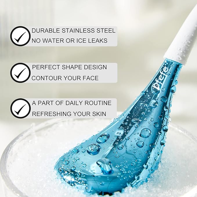 Cryo Sticks for Face, Ice Globes Cryo Globes for Facials, Esthetician Supplies Gifts, Unbreakable Stainless Steel Ice Roller Cooling Spa Balls with Storage Case