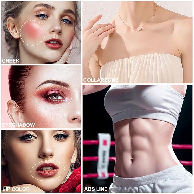 3Pcs Liquid Contour Makeup Trio with Bronzer Shade, Blush, Highlighter for Sculpted Makeup, Matte Finish Liquid Contour Set Easy to Create a Lightweight Look, Longwear Waterproof Formula (4, 7, 12)