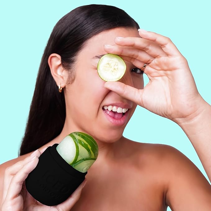 Ice Roller for Face, Ice Face Roller for Eyes, Neck and Cold Therapy for Injuries. Ice Mold for Face Massager, Skin Care. Remove Fine Lines, Shrink Pores, Reduce Acne (White)