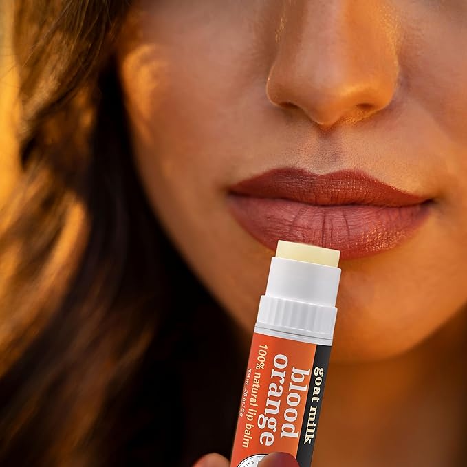 Dionis - Goat Milk Skincare Scented Lip Balm - Set of 6 (0.28 oz) - Made in the USA - Cruelty-free and Paraben-free (Blood Orange)