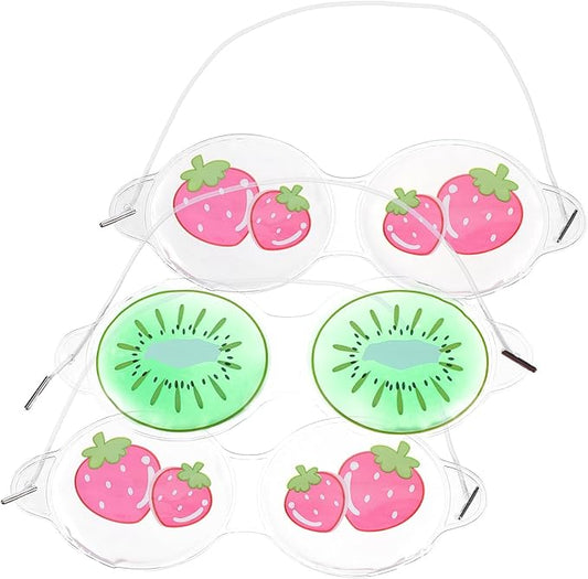 Beavorty 3pcs Sleep mask Eye mask Sleeping mask face mask Cucumbers Gel ice Cooling mask Cooling Eye Pads Eye Cooling mask Kids Cooling Masks Eye Patch Child Cold PVC