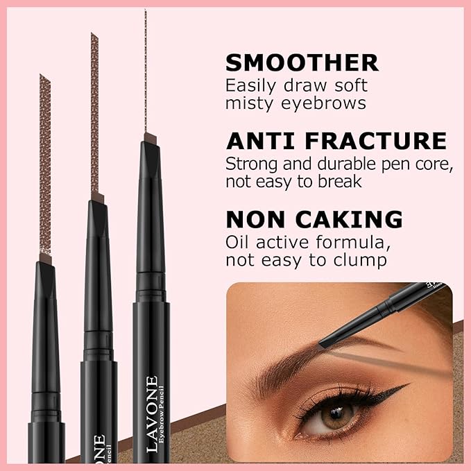 Eyebrow Color Kit with Brow Color & Eyebrow Pencil, 2-in-1 Natural Effects Eyebrow Makeup Set, Easy & Safe to Use 10ml - Soft Brown