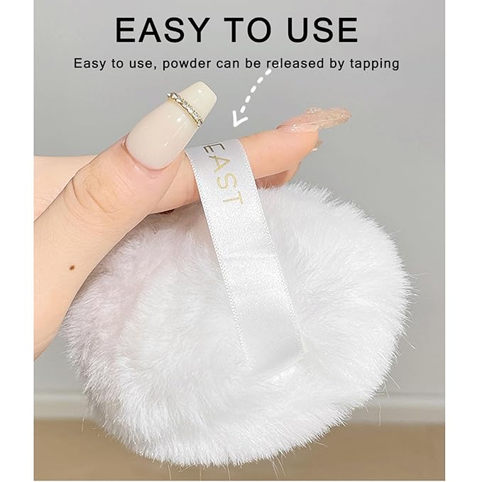 Highlight Glitter Powder Ball,White Shimmer Highlighter Makeup Powder Puff,Comfortable and Cute Plush Long-Lasting Body Shine for Various Occasions