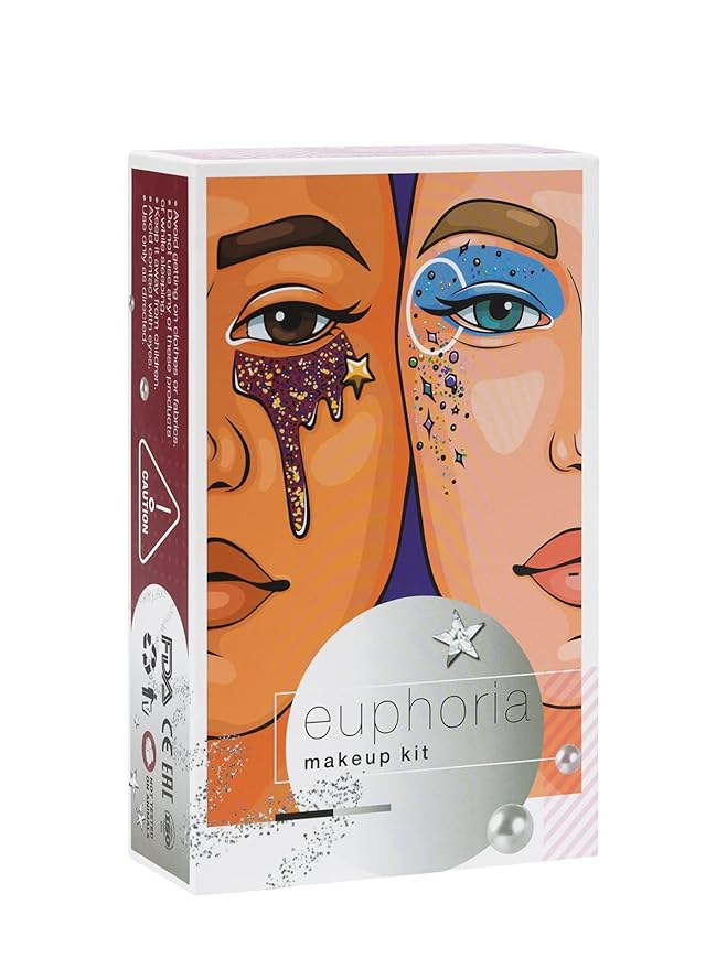 Euphoria makeup kit with glitter and gems/Professional makeup set
