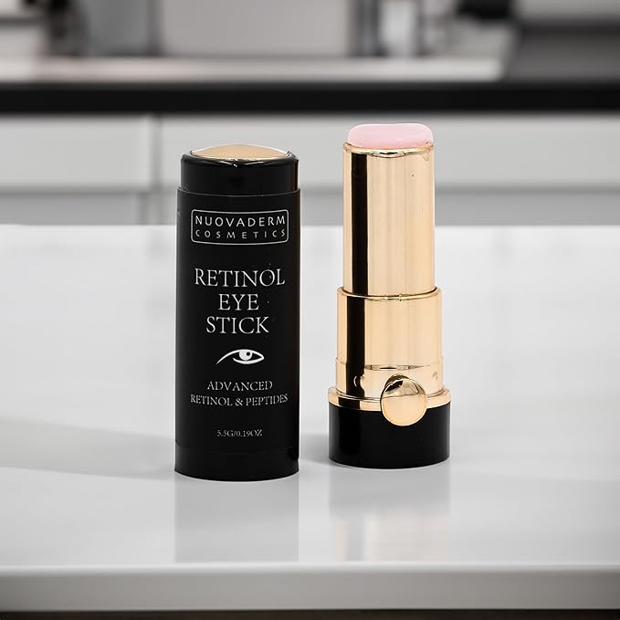 Advanced Retinol Eye Stick Balm - Hydrating Under Eye Stick Brightening Eye Cream with Peptides for Fine Lines, Wrinkles, Dark Circles & Puffiness - Unscented Anti Aging Eye Cream for Women & Men