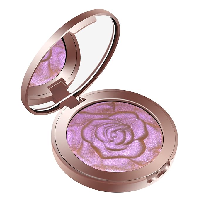 Highlighter Makeup, Cream Highlighter, Face Highlighter, Long Lasting Glitter Highlighter Makeup Palette - Purple Highlighter Makeup