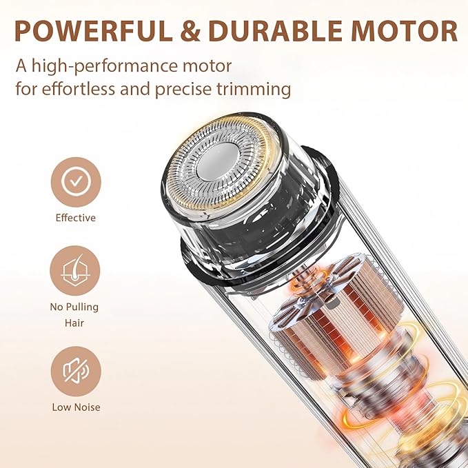 Bikini Trimmer for Women, 2 in 1 Dual-Head Electric Razors for Women Pubic Hair, Wet/Dry Use Body Hair Trimmer and Face Shaver with Display, Rechargeable Hair Removal for Bikini Legs Face Underarm Arm