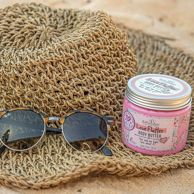 Bella and Bear Love Flutter Body Butter, Hydrating Formula, Soften & Prevent Scars, Stretch Mark Cream, 6.7oz