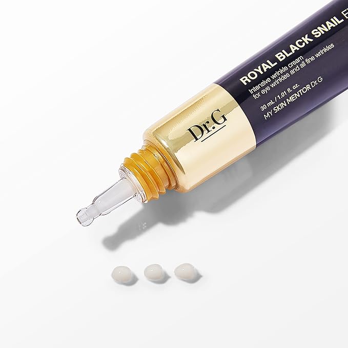 Dr.G Royal Black Snail Eye Cream - Intensive Wrinkle Care Cream for Eye Wrinkles and All Fine Wrinkles - 1.01 Fl Oz