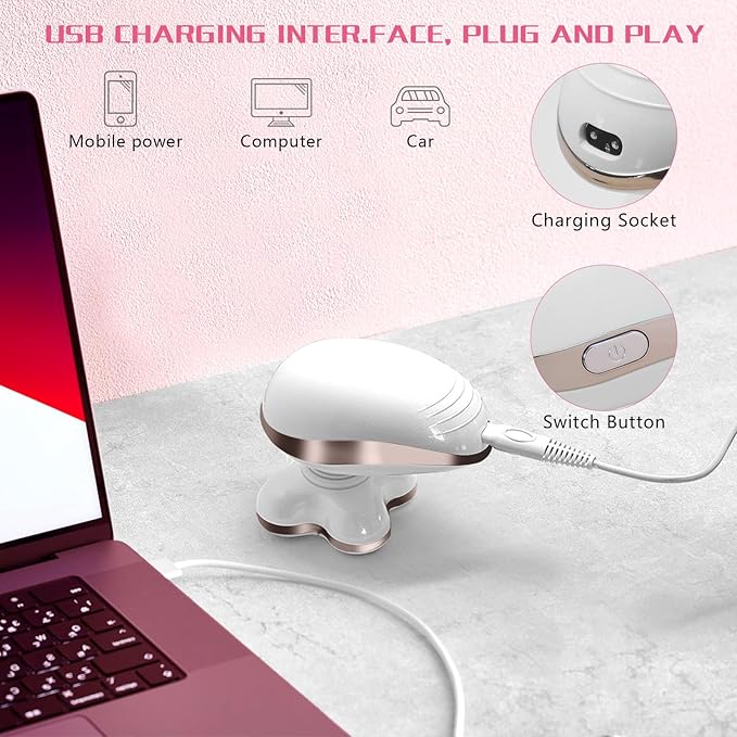 Electric Razors for Women: Rechargeable Shaver with Detachable Head - 5D Wet and Dry Lady Hair Remover for Legs and Hand (Gold)