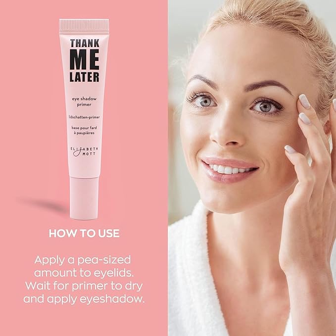 Elizabeth Mott Thank Me Later Eye Primer - Long-Lasting, Eyeshadow Primer Base for Oily Lids & Crease-Free Wear - Smudge-Proof, Lightweight, Cruelty-Free - 10g