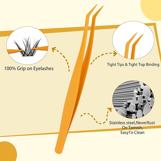 Eyelash Clusters 10-18mm Wispy Lash Clusters D Curl DIY Cluster Lash Extension Kit Individual Lashes Kit With Bond & Seal, Glue Remover, Tweezers(LF01 Lashes Set)