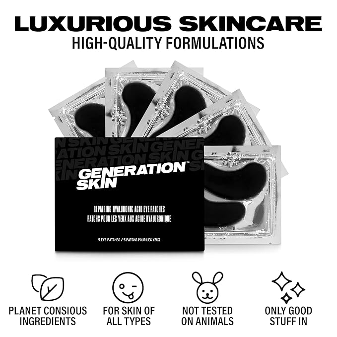 Eye Mask, Eye Masks for Dark Circles and Puffiness, Under Eye Mask with Hyaluronic Acid, Vegan and Cruelty-Free Under Eye Patches, Hyaluronic Acid Eye Masks, 5-Pack