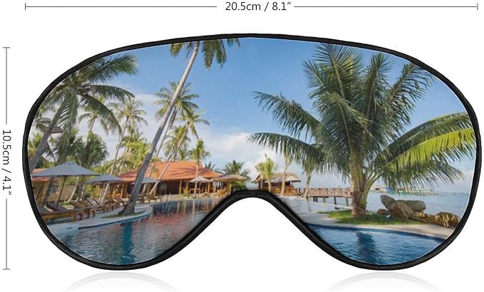 Custom Personalized Sleep Eye Mask Add Any Photo Text Logo Design Your Own Soft Blindfold Eyemask Blackout Eye Cover for Men Women Home Travel Offices, SkyBlue, 8.1"x4.1"