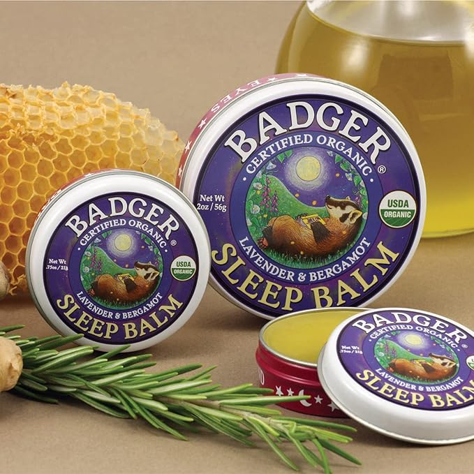 Badger - Sleep Balm, Lavender & Bergamot, Natural Sleep Balm, Scented Relaxing Balm for Children and Adults, Calming Night Balm, Organic Sleep Balm, 2 oz (2 Pack)