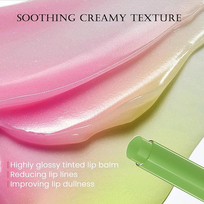 DAGEDA Tinted Lip Balm, Moisturizing Magic Color Changing Lipstick, Soothing Hydrating Lip Balm Tinted, Glossy Lip Plump Gloss Butter Balm, Lightweight, Non-Greasy, 04