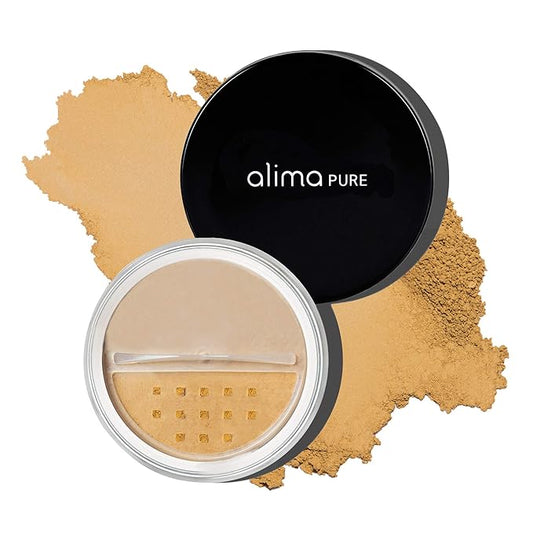 Alima Pure Matte Foundation Loose Mineral Powder Foundation Makeup, Loose Powder Makeup Oil Free Talc Free Powder, Natural Makeup Mineral Foundation Full Coverage Natural Foundation Powder .15 oz/4.5g