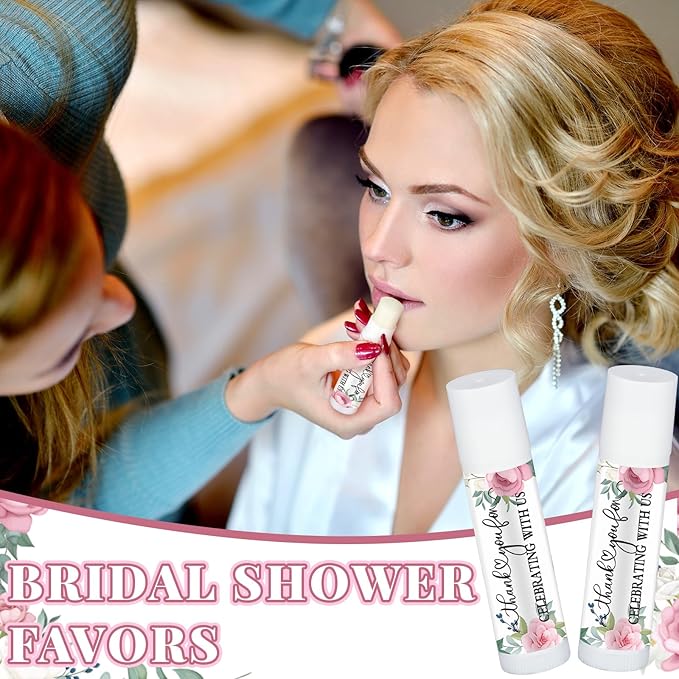 Dunzy 100 Pack Hello Fall Thanksgiving Party Gifts Bulk Lip Balms Favors Employee Appreciation Gifts Thank You Gifts Team Inspirational Gifts for Women Men Coworkers Satff Teachers(Pink Rose)