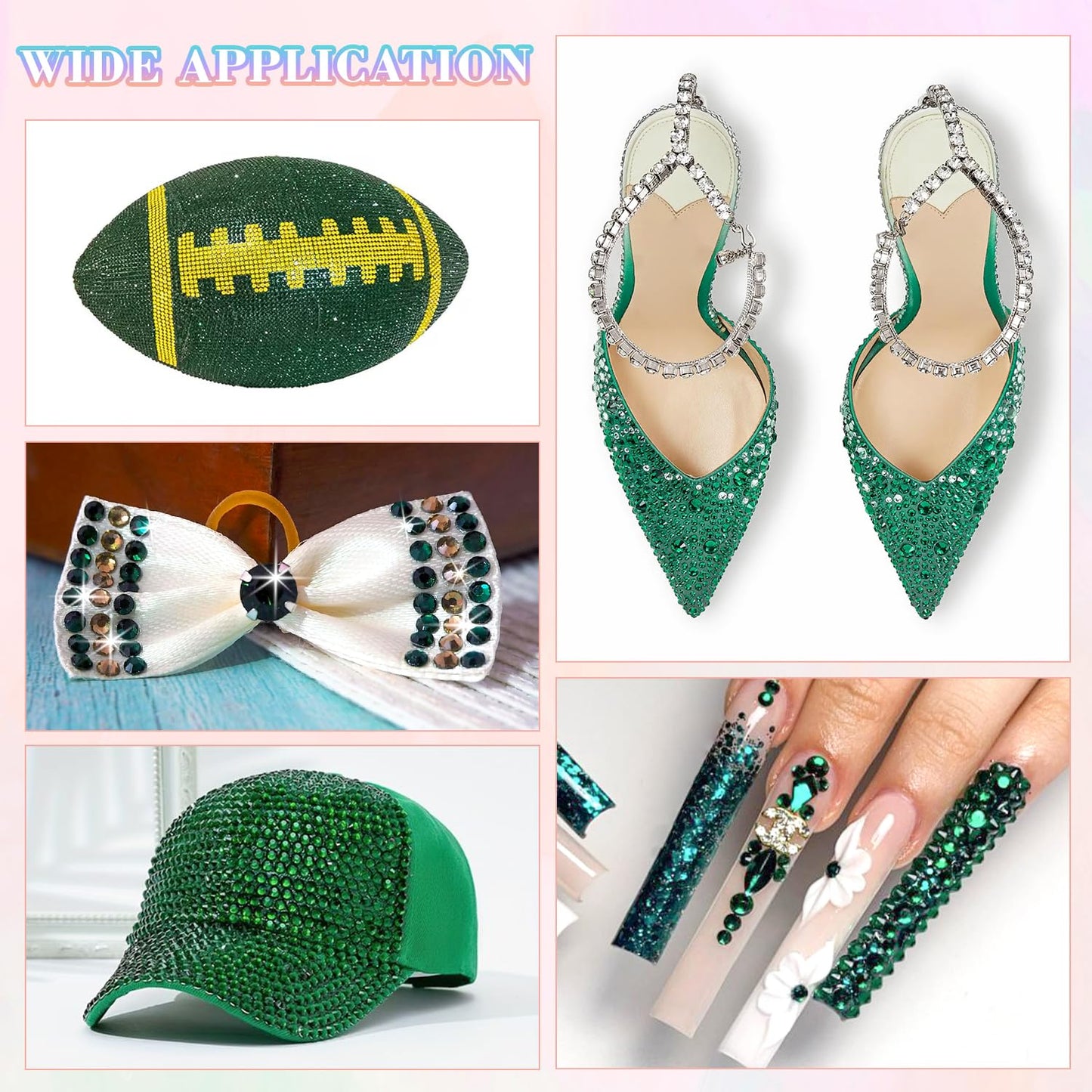 25000Pcs Resin Jelly Rhinestones with Tweezers for Crafting, 2-6mm Mixed Sizes (Dark Green) Non Hotfix Flatback Gems, Bedazzling Crystal for DIY Crafts Clothing Tumblers Mugs Shoes Decor Nail Art