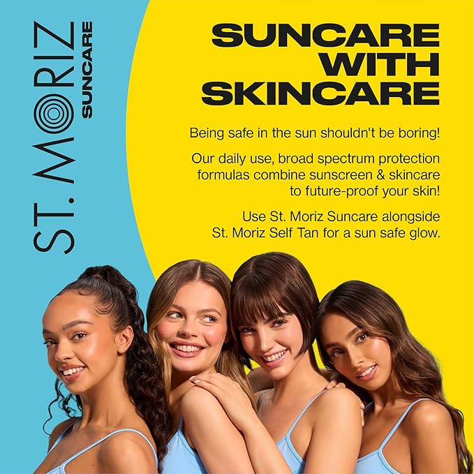 St Moriz Suncare SPF - Sunscreen - Broad Spectrum Protection Water Resistant Sunscreen Moisturizing Lotion + Vitamin E - Oxybenzone & Octinoxate Free - Vegan - Face, 50, Sun Protection Factor (SPF)