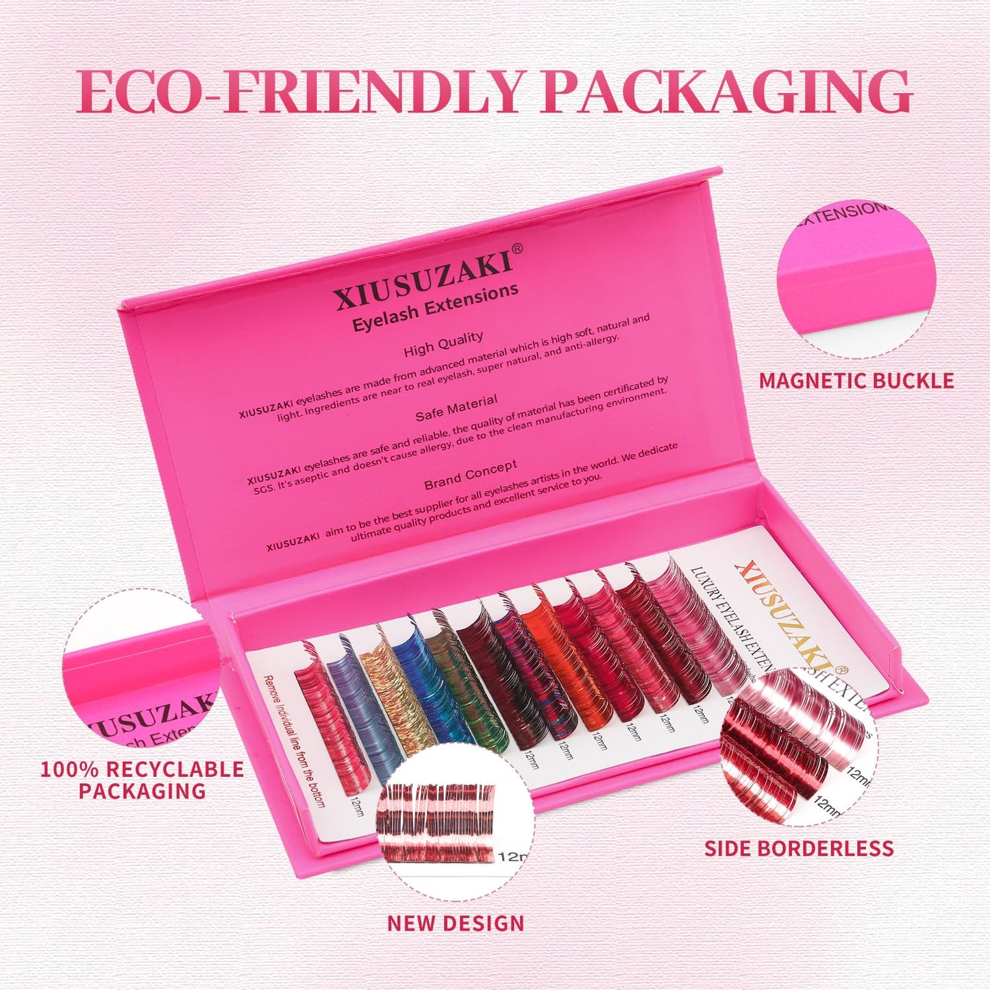 Glitter Spike Tinsel Eyelash Extensions 0.07 Colored Lashes Extension C Curl Lashes 11mm Lash Extensions Soft False Eyelashes Volume Lashes 12 Rows Professional Use(Glitter,0.07-C,11mm)