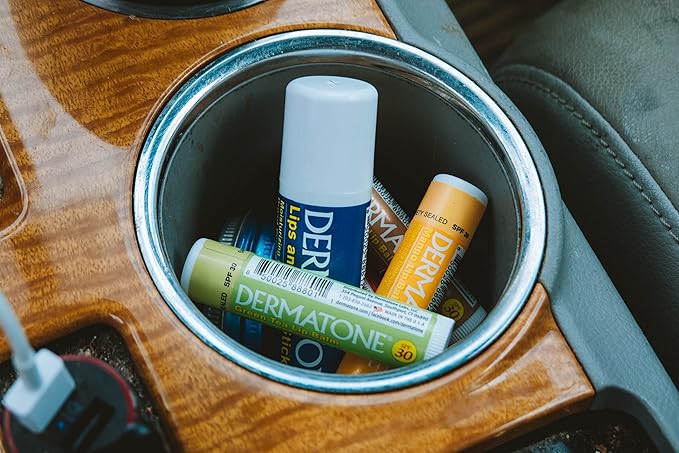 Dermatone Mango Lip Balm SPF 30 | Lip Balm with Sunscreen | Moisturizing with Aloe and Vitamin E | Medicated to Soothe & Replenish Chapped and Cracked Lips (Mango Lip Balm, 0.15oz Pack of 2)