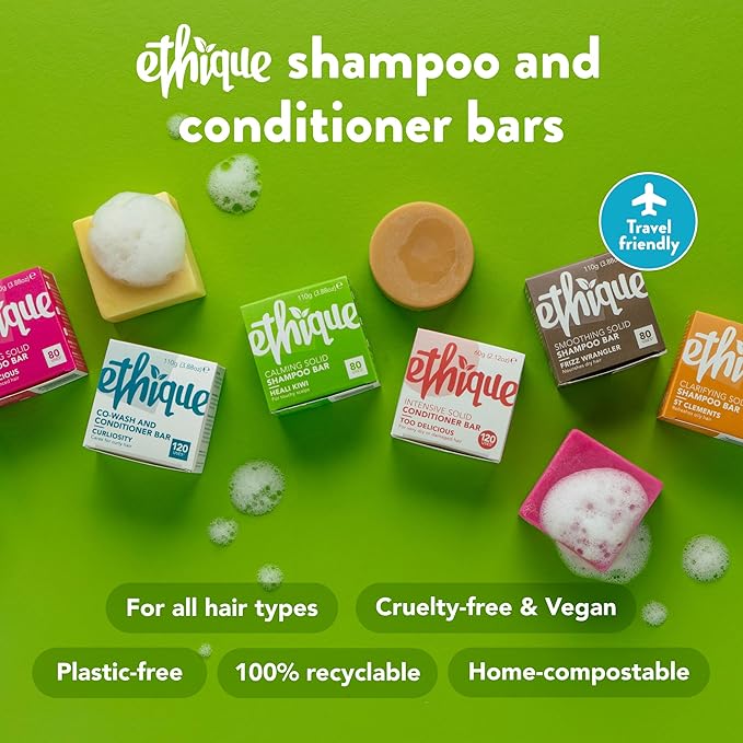 Ethique Rice Shampoo Bar for Dry and Damaged Hair - Sorbet |Paraben Free, Sulfate Free, Vegan, Cruely Free, 3.88 oz