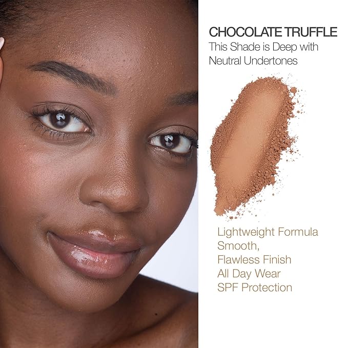 bellapierre Compact Mineral Foundation SPF 15 | Vegan & Cruelty Free Natural Makeup | Full Coverage Matte Foundation | Hypoallergenic | Oil & Talc Free - 0.35 Oz - Chocolate Truffle