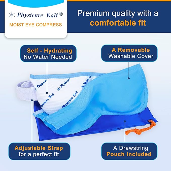 Heated Eye Mask | Moist Heat Eye Compress Relief for Dry Eyes, Imitated Eyes, Pink Eyes | Microwave Activated Dry Eye Therapy Mask